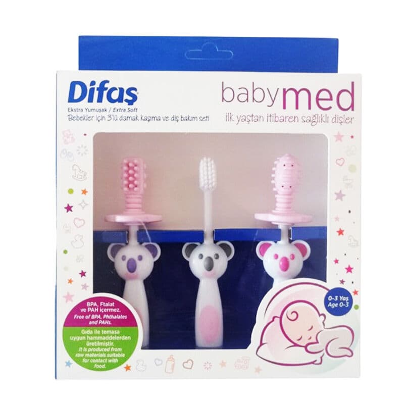 Difaş Babymed Pink Palate Scratching And Dental Care Set