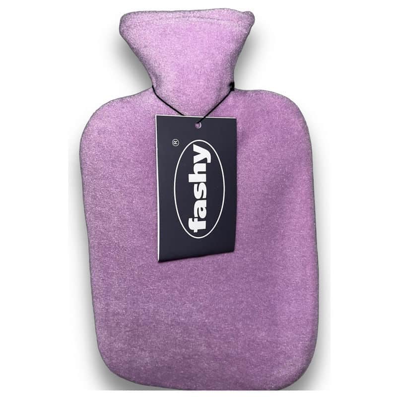 Fashy Lilac Hot Water Bag Termophor With Fleece Cover - 2 l