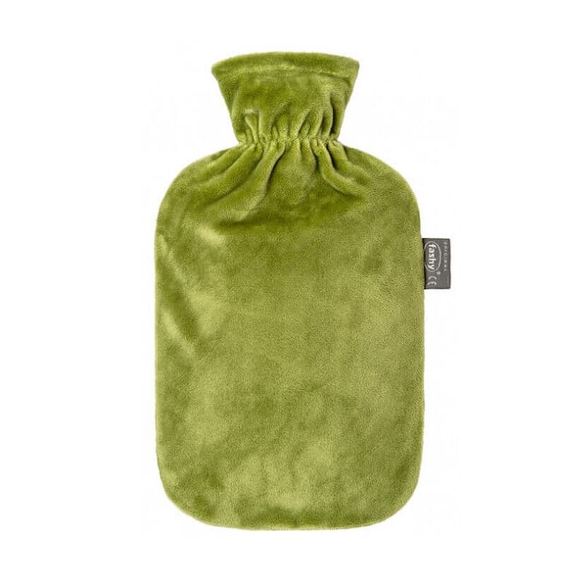 Fashy Thermofor Velvet Covered Hot Water Bottle - Green 2 l