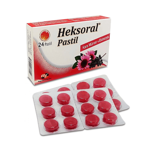 Mega Farma Hexoral Pastille Black Elderberry And Echinacea 24 pcs