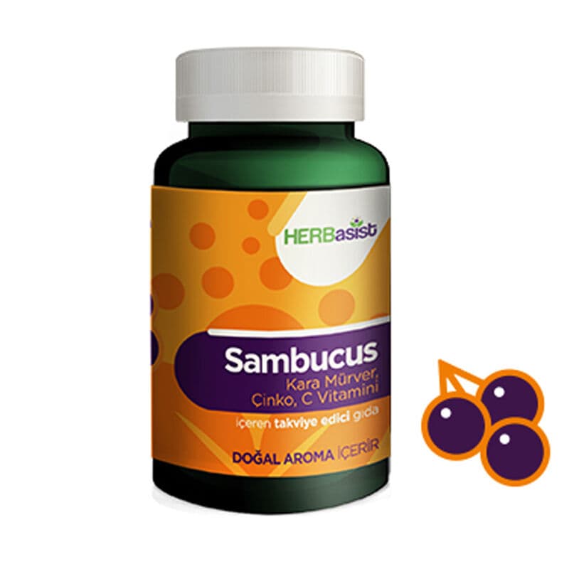Supplementary Food Gummy Containing Herbist Sambucus 30 pcs