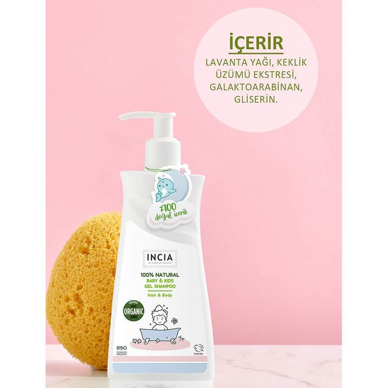 INCIA Naturgel Shampoo für Kinderhaare und Körper 350ml