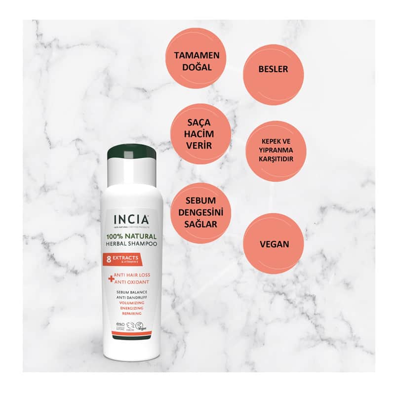 Incia Natural Anti-hair Loss Shampoo 275 ml