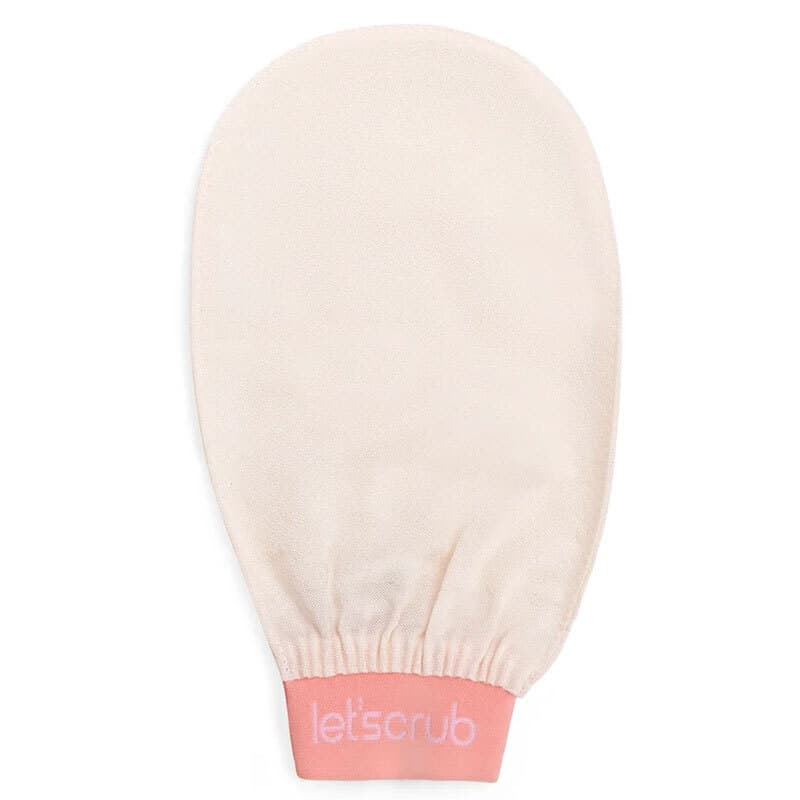 Letscrub 100% Seiden-Badewaschhandschuh - Ecru 15x26 cm