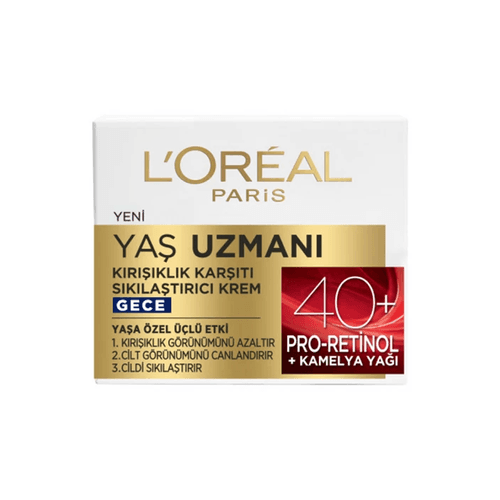 L'Oreal Paris كريم ليلي مضاد للتجاعيد وشد البشرة من لوريال باريس إيج إكسبيرت 40+ 50 مل