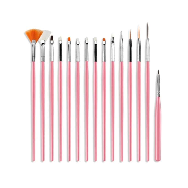 Nascita 15-teiliges pinkes Nagelbürsten-Set für perfekte Maniküren