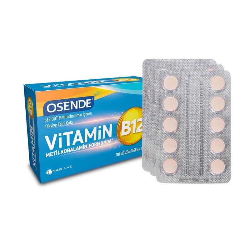 Osende Vitamin B12 Tabletten - Energie- & Nervenunterstützung, 30 Stück