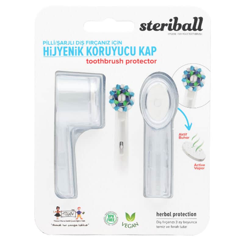 Steriball transparenter Zahnbürstenbehälter für Hygiene & Schutz