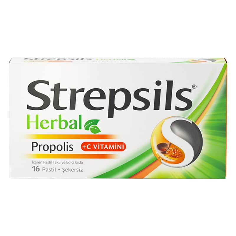 Strepsils Herbal Propolis + Vitamin C Supplementary Food 16 lozenges
