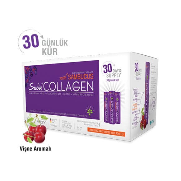 Suda Collagen Sambucus Food Supplement With Cherry Flavor 30 x40 ml (advantageous Product)