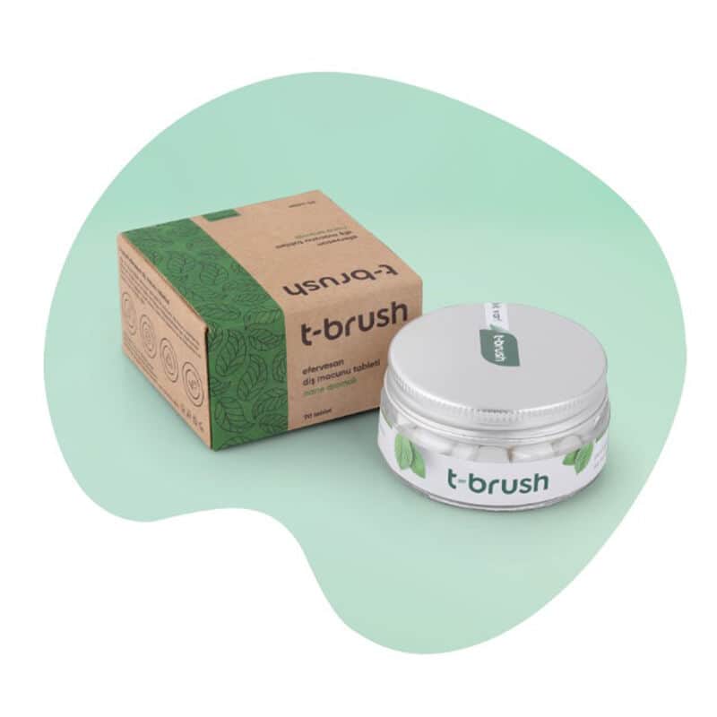 T-brush Mint Flavored Fluoride-free Toothpaste 90 tablets