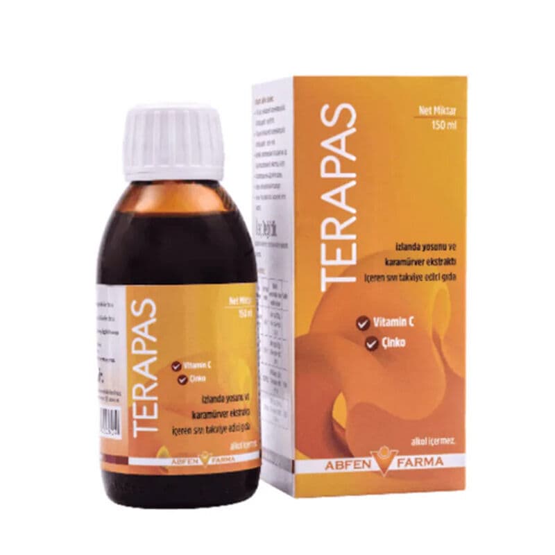 Abfen Farma Terapas Liquid Food Supplement Containing Elderberry And Iceland Moss 150 ml