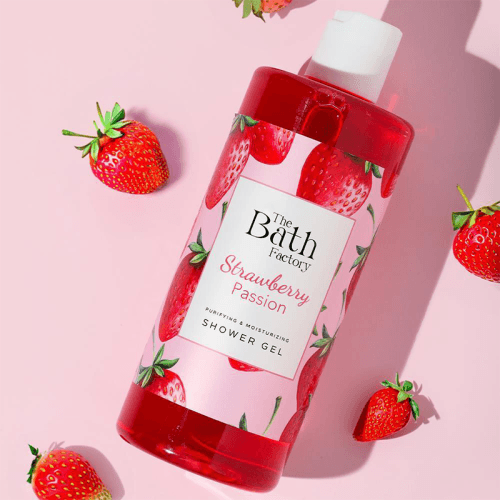 The Bath Factory 400ml Erdbeer-Duschgel - Erfrischende Reinigung
