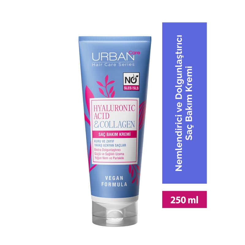 Urban Care كريم العناية بالشعر بحمض الهيالورونيك والكولاجين من أوربان كير 250 مل