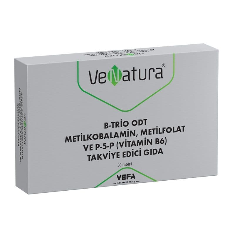 Venatura B-trio Odt Methylcobalamin, Methylfolate And P-5-p Food Supplement 30 tablets