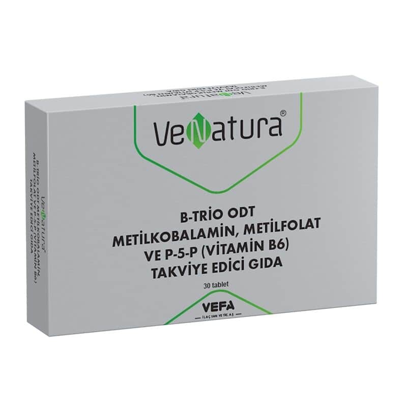 مكمل غذائي بتركيبة ميثيلكوبالامين وميثيلفولات وP-5-P 30 قرص من في ناتورا VeNatura