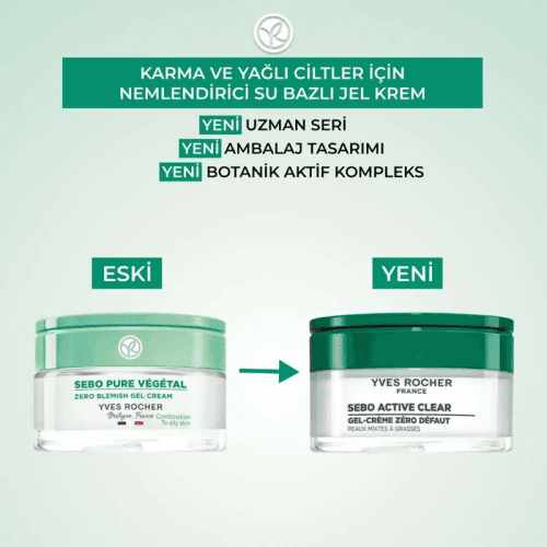 Yves Rocher Sebo Vegetal Pore Tightening Moisturizing Gel Cream 50 ml