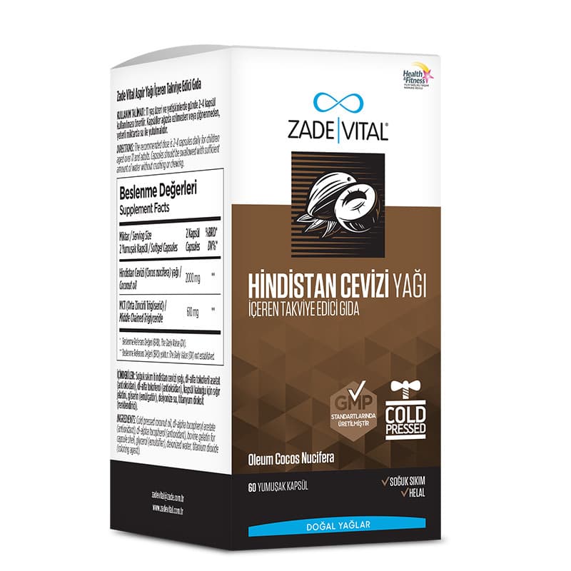 Zade Vital Coconut Oil 1000 mg 60 soft Capsule