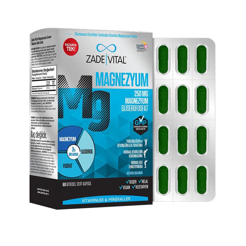 Zade Vital Magnesium 250 mg 60 capsules