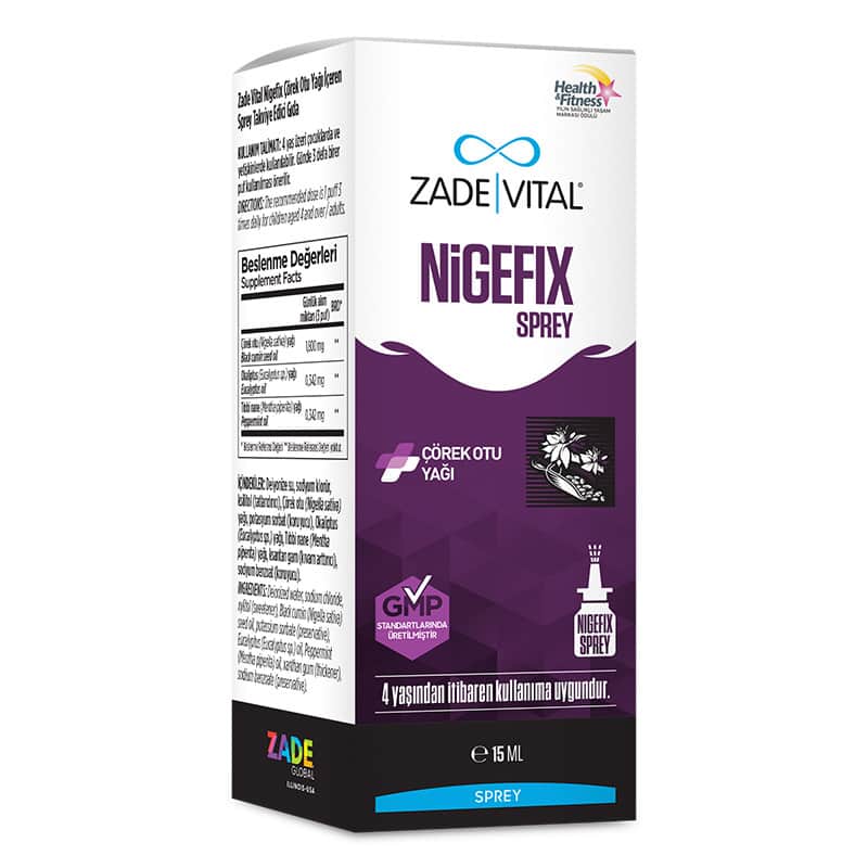 Zade Vital زاد فيتال نيجيفكس بخاخ يحتوي على زيت حبة البركة السوداء، غذاء مكمل غذائي 15 مل