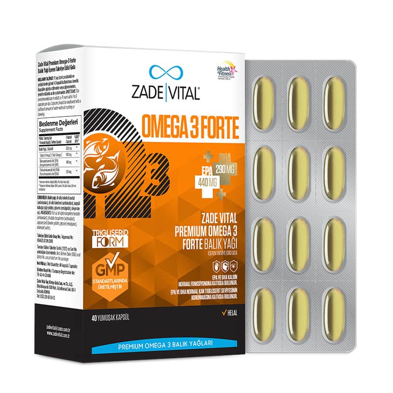 Zade Vital Omega 3 forte Fish Oil 40 soft Capsules