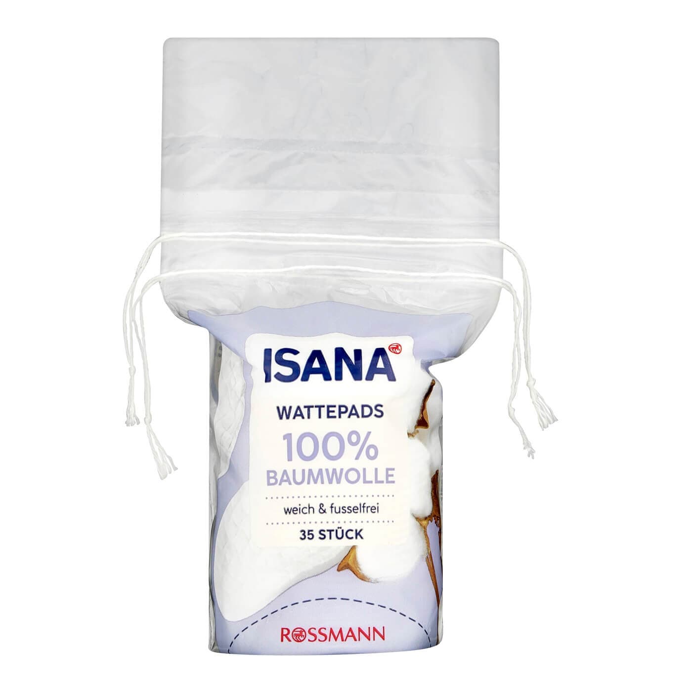 Isana Round Cotton For Daily Care and Makeup 35 pcs