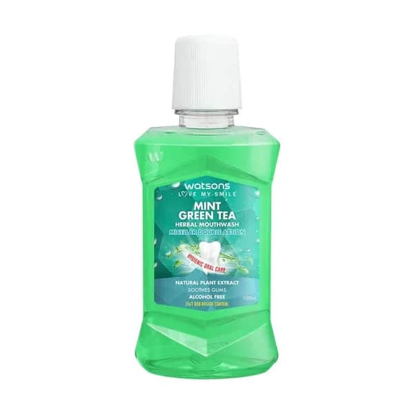 Watsons Pfefferminz Grüner Tee Kräuter Mundspülung 100ml