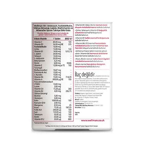 Vitabiotics Wellman 50+ Männer Ergänzung - 30 Tabletten