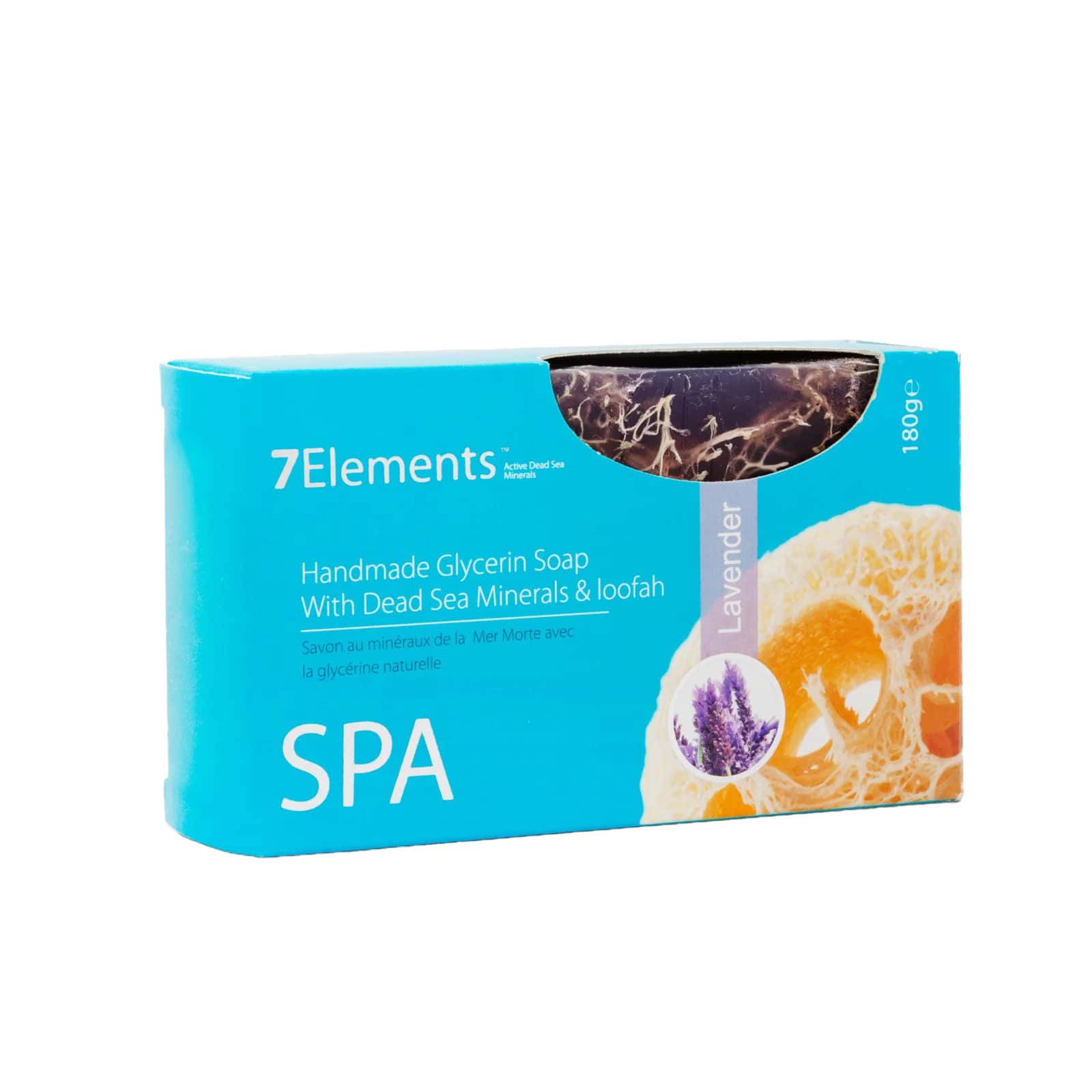 7 Elemente Lavendel Glycerin Handseife mit Toten Meer Luffa 180g von 7 Elemente