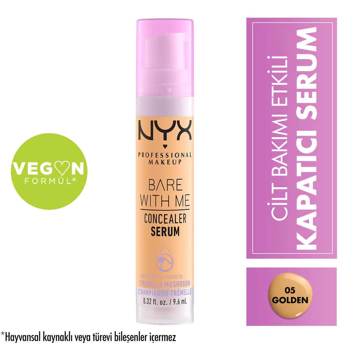 NYX Bare With Me Concealer Serum 05 Golden - Hydratisierend & Vegan