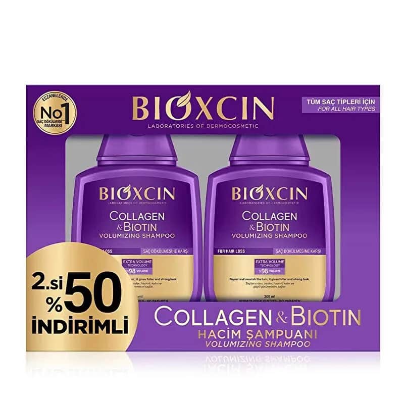 Bioxcin Collagen Biotin Shampoo 2x300ml