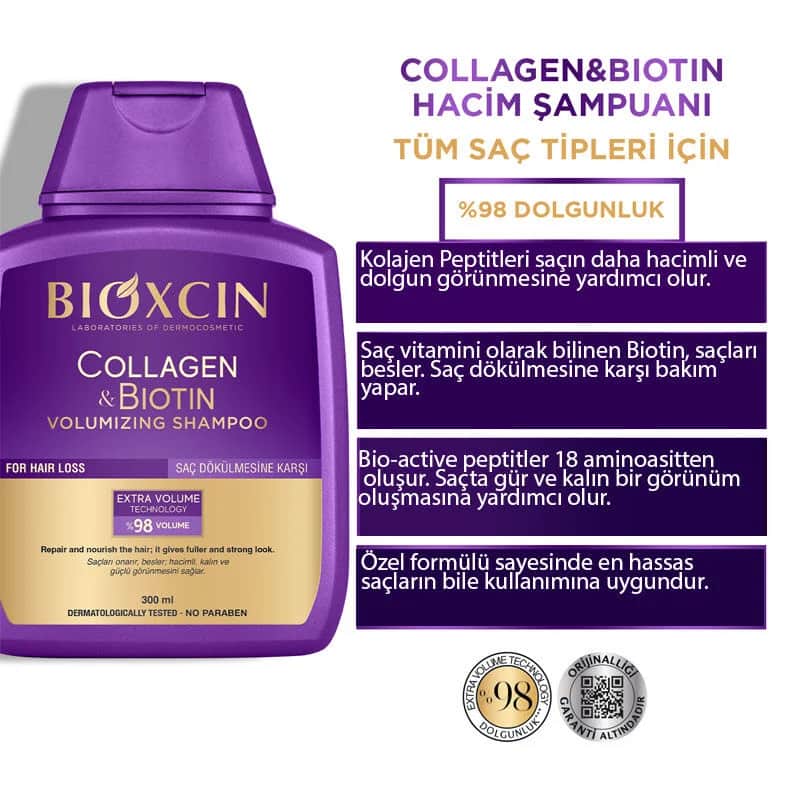 Bioxcin Collagen Biotin Shampoo 2x300ml