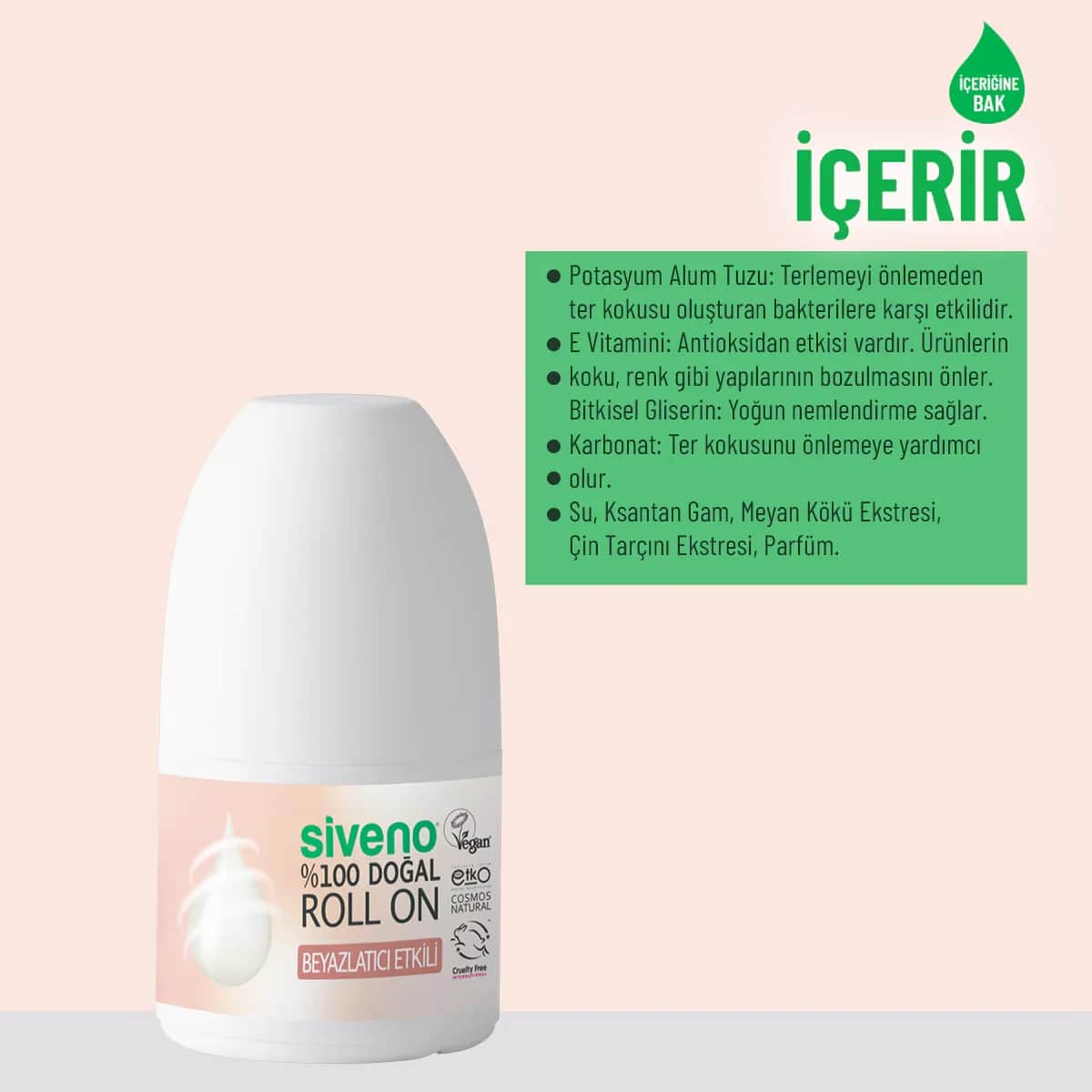 Siveno Natur Roll-On Aufhellende Wirkung 50 ml