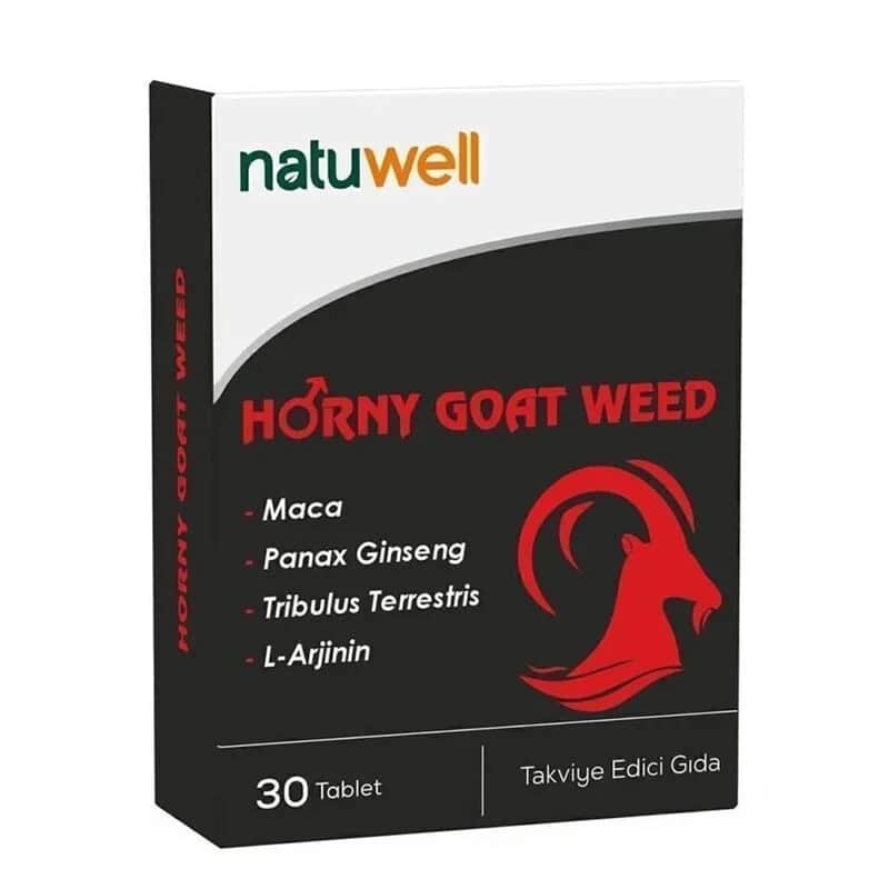 Natuwell Gehörnte Ziegenkraut Tabletten für Vitalität und Energie - 30 Stück