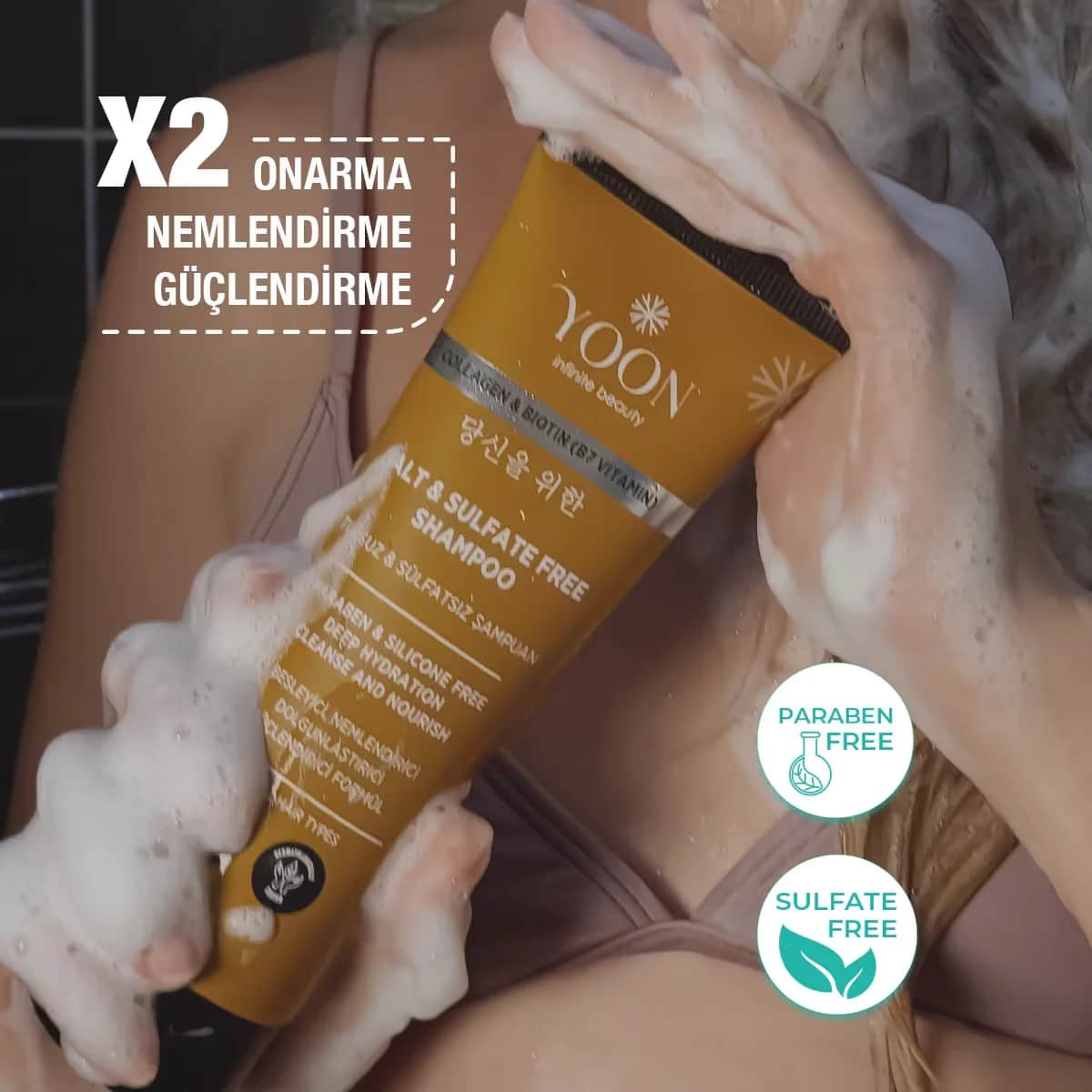 Yoon Veganes Kollagen Biotin B7 Feuchtigkeitsshampoo 250ml