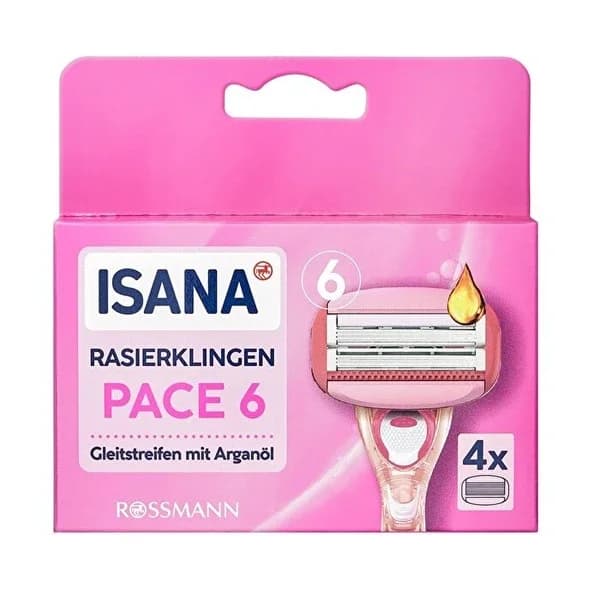 Isana Damen 6-Klingen Rasierer Set von Isana für glatte Haut