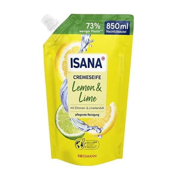 Isana Flüssigseife Nachfüllpackung Zitrone & Limette 850ml