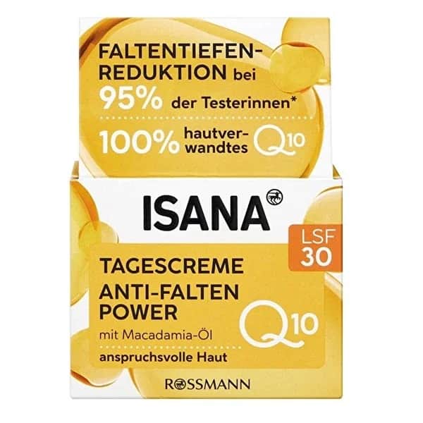 Isana Q10 Anti-Falten Tagescreme SPF 30 mit Macadamiaöl 50ml