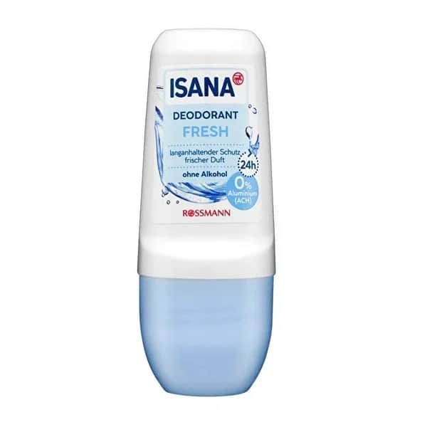 Isana Roll On Fresh 50 ml - 48-Stunden Geruchsschutz, Aluminiumfrei