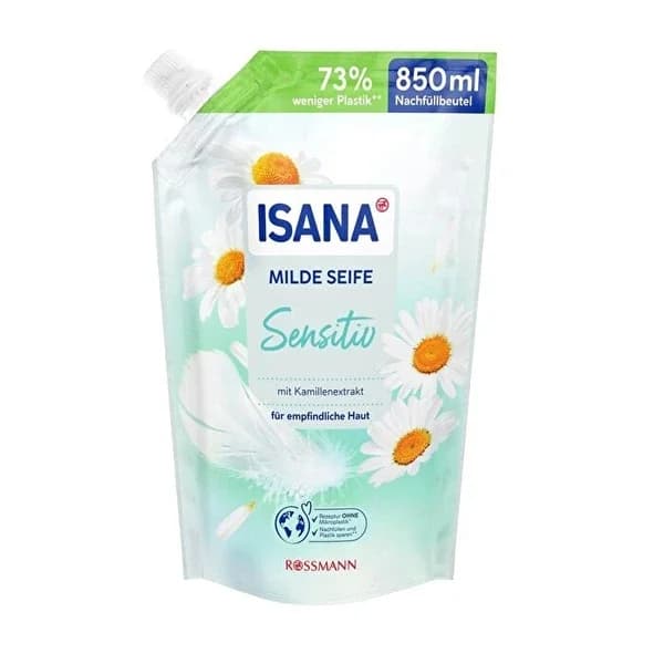 Isana Sensitive Flüssigseife Nachfüllpack 850ml