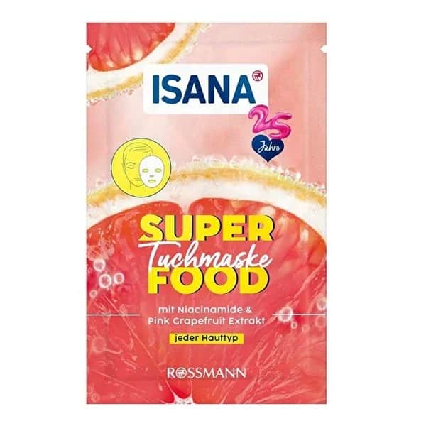 Isana Superfood Grapefruit Papiermaske | Hydratisierend & Vegan