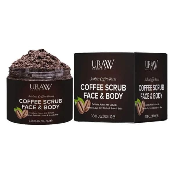 URAW Kaffeepulver Peeling Gesicht & Körper 100ml