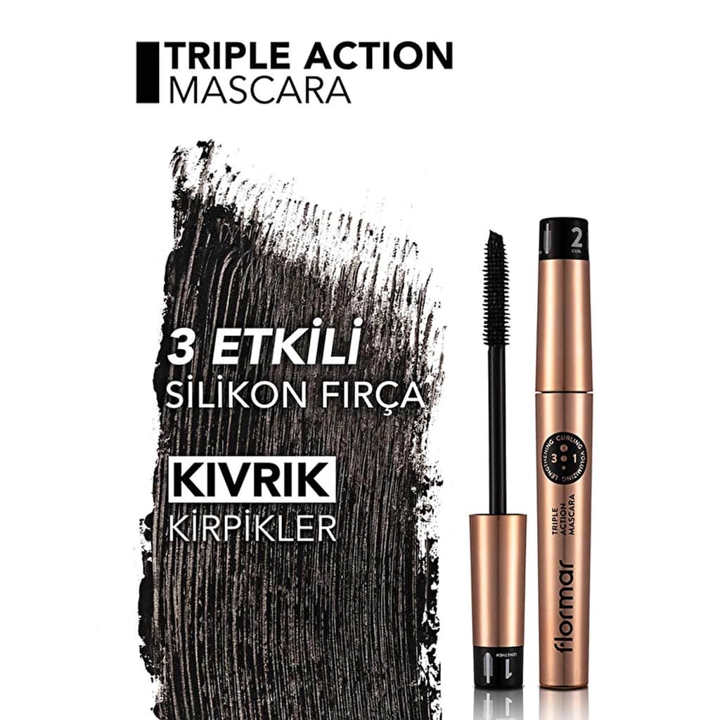 Flormar Mascara Triple Action 8 ml - 4