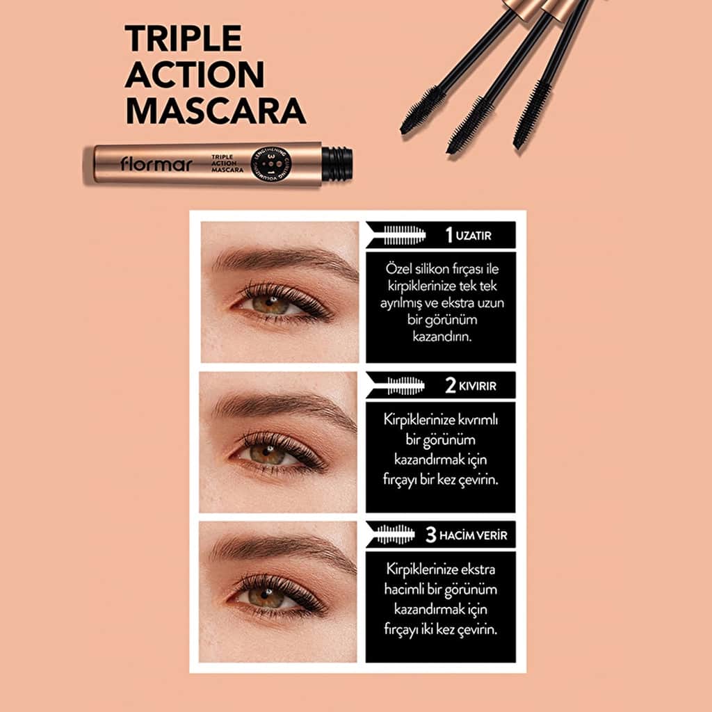 Flormar Mascara Triple Action 8 ml - 5