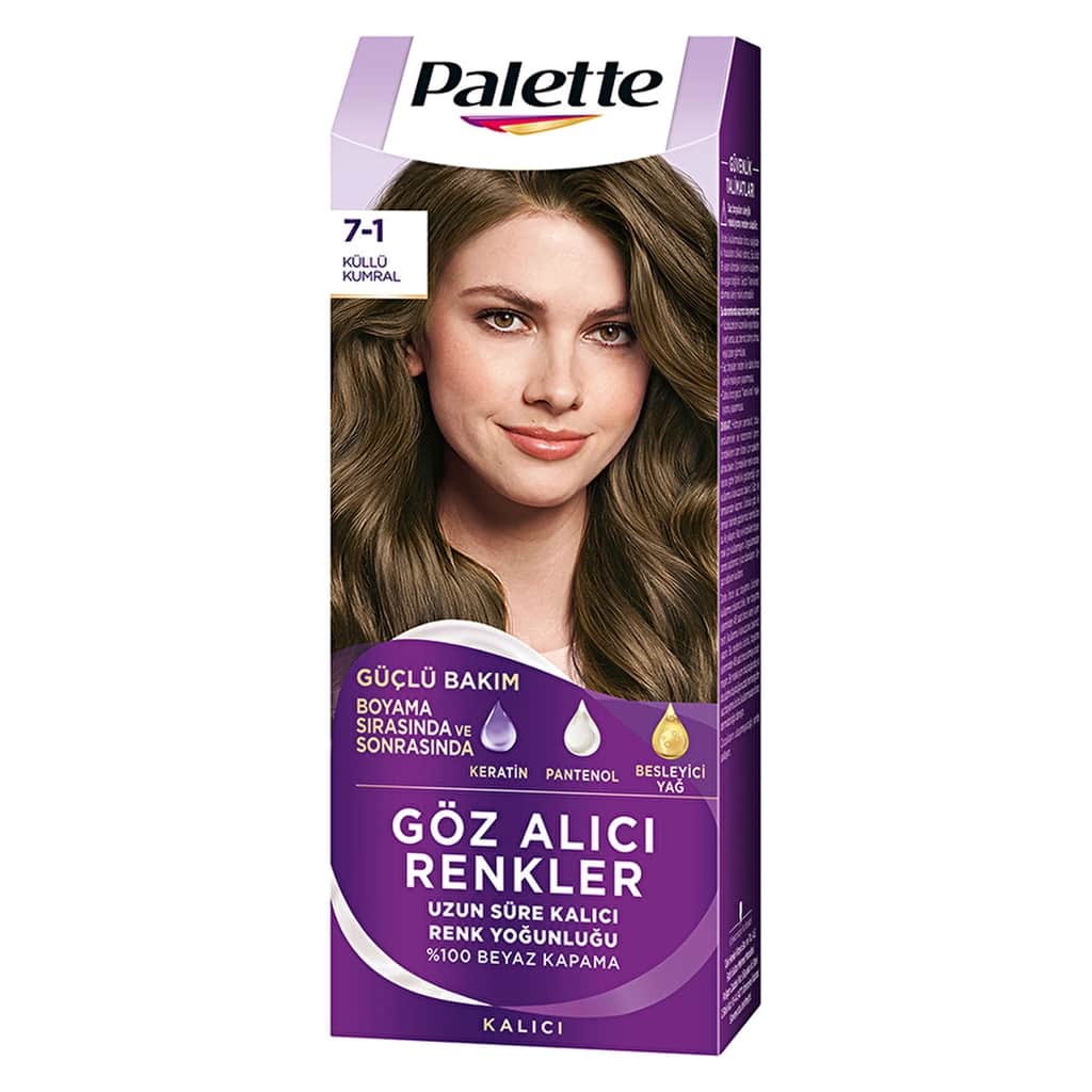 Palette Eye-catching Colors Hair Dye 7-1 ash Blonde - 2
