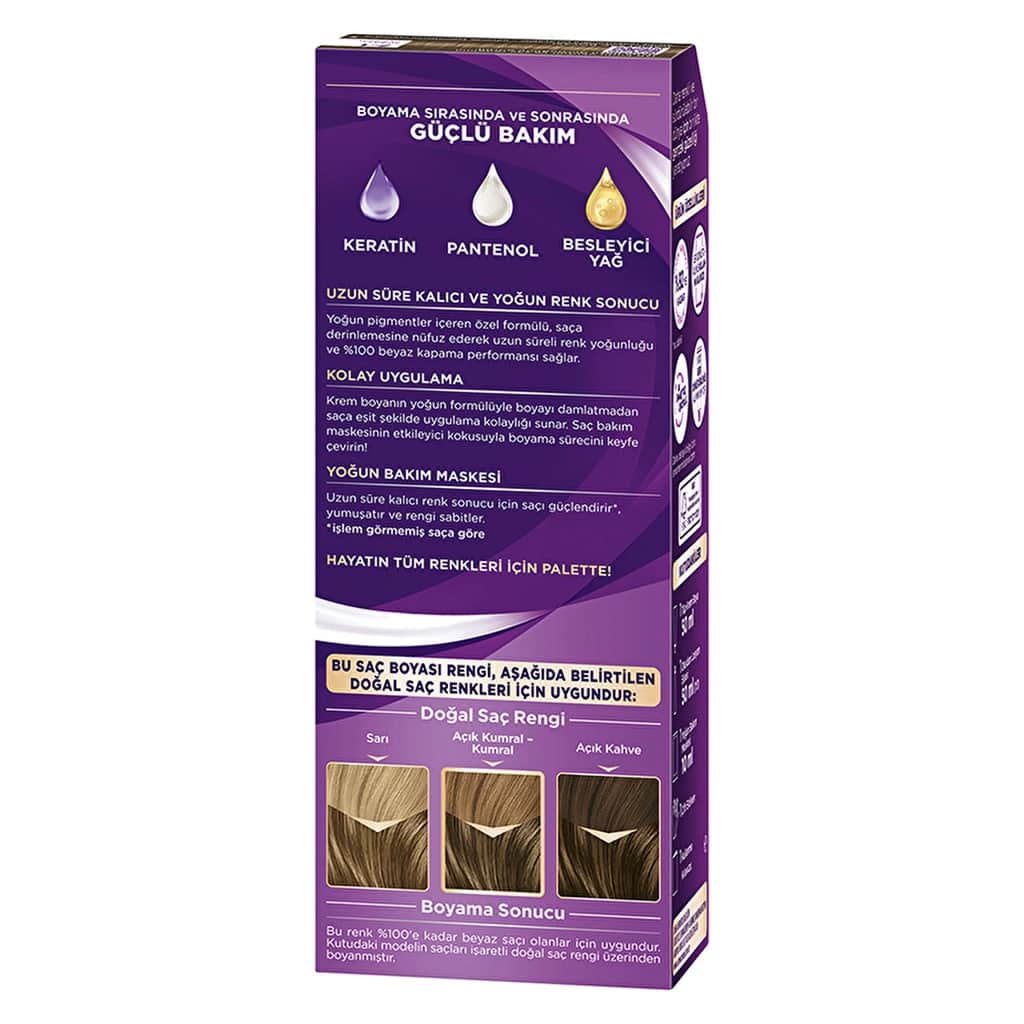 Palette Eye-catching Colors Hair Dye 7-1 ash Blonde - 6