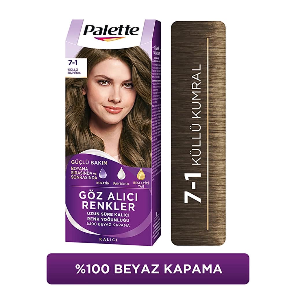 Palette Eye-catching Colors Hair Dye 7-1 ash Blonde - 1
