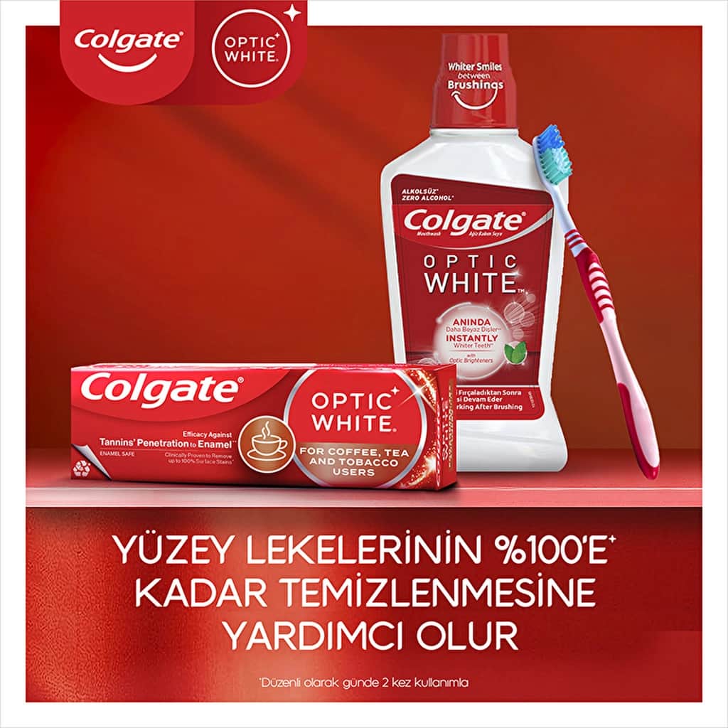 Colgate Optic White Toothpaste for Coffee & Tea Stains 75ml - 6