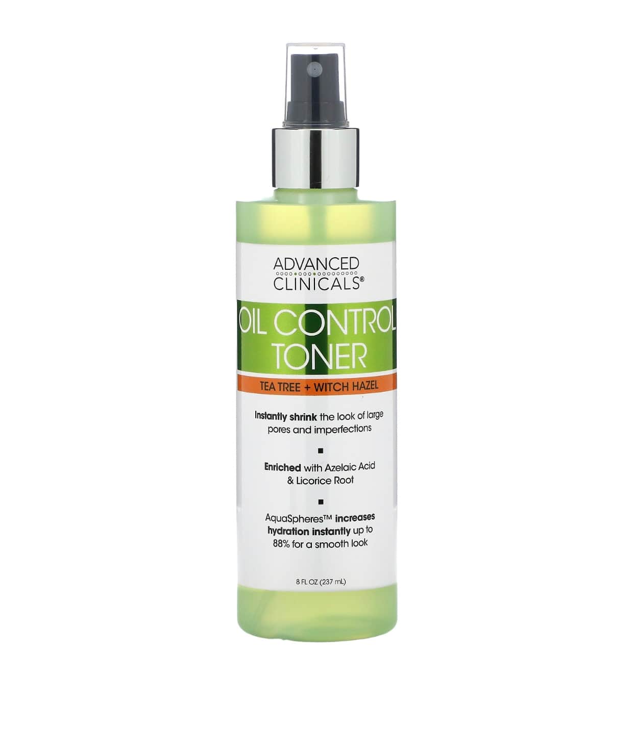 Advanced Clinicals Oil Control Toner Tea Tree + Witch Hazel 237 ml - 1