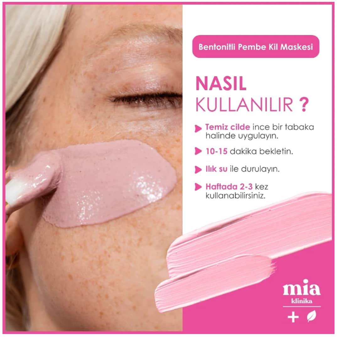 Mia Clinica Pink Bentonite Clay Mask for Blackhead Removal and Pore Tightening - 15 ml - 5
